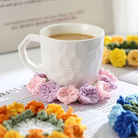 Customization Woven flower cup mat Corporate Gifts