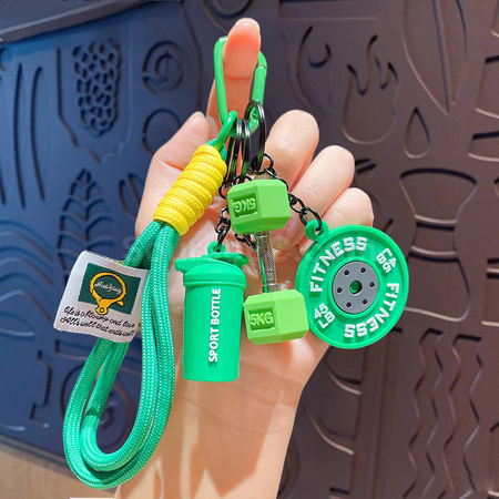 Customization Sports Barbell Keychain Corporate Gifts