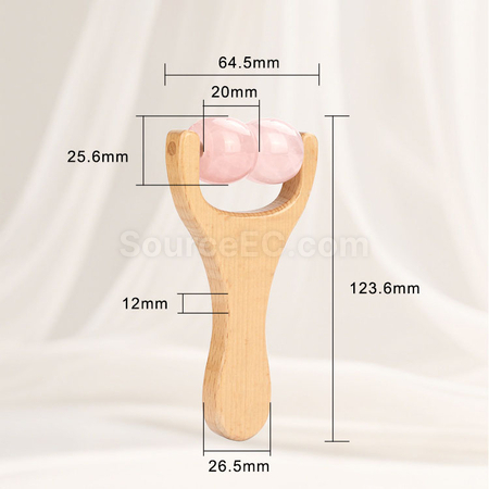 Customization Rose Quartz Jade Roller Massager Corporate Gifts