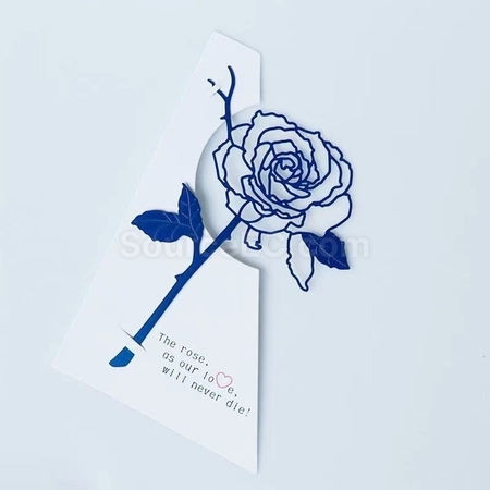 Customization Rose Metal Bookmark Corporate Gifts