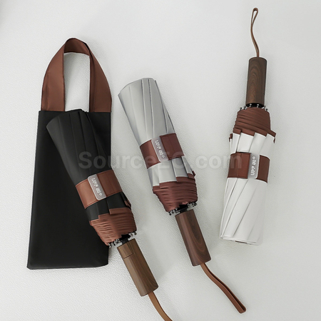 Customization Portable Color-Blocking Plastic Automatic Umbrella Corporate Gifts