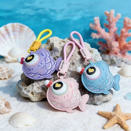 Customization Bubble-blowing fish squeeze toy keychain Corporate Gifts