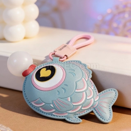 Customization Bubble-blowing fish squeeze toy keychain Corporate Gifts