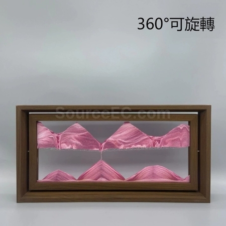 Customization Solid Wood Rotating Sand Painting Decompression Ornament Corporate Gifts