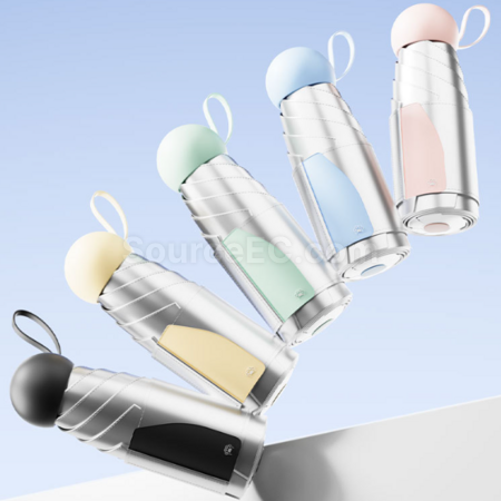 Customization Titanium Silver UV-Protective Umbrella for Sunny and Rainy Days Corporate Gifts