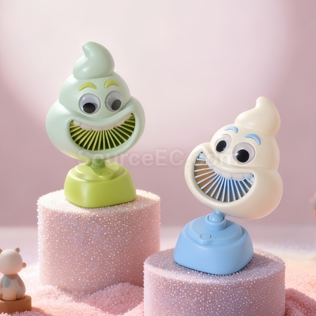 Customization Funny Poop-Shaped Rechargeable Mini Fan Corporate Gifts