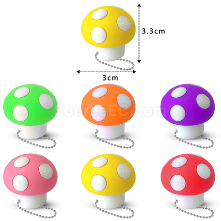 Customization Mushroom Stress Relief Button Keychain Pendant Corporate Gifts