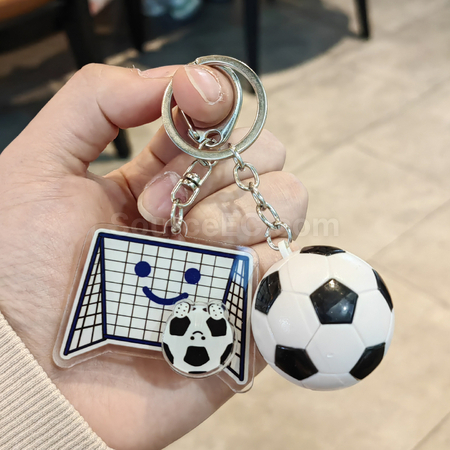 Rotating Football Keychain Pendant