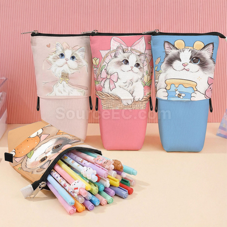 Customization Milk Tea Retractable Pencil Case Corporate Gifts