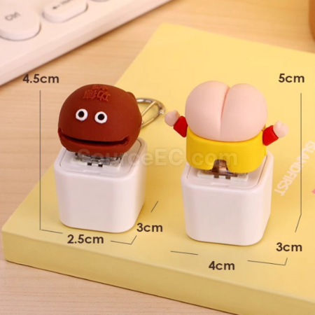 Customization Stress-relief Sound Button Keychain Corporate Gifts