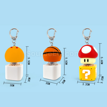 Customization Stress-relief Sound Button Keychain Corporate Gifts