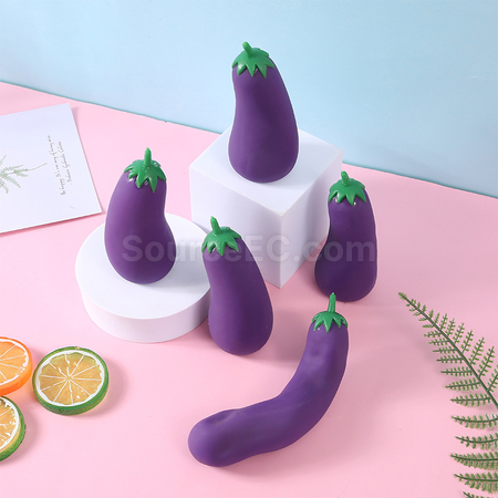 Customization Eggplant TPR Stress Relief Toy Corporate Gifts