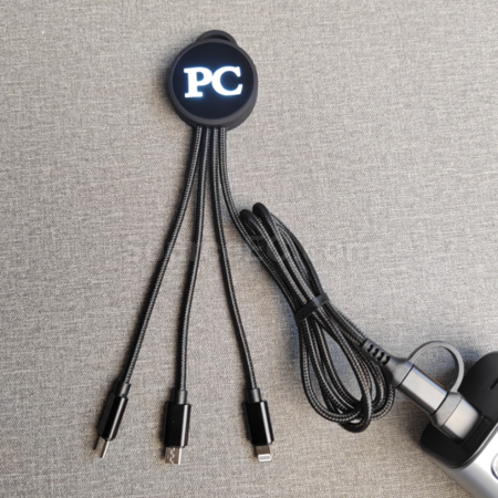 Customization 5-in-1 Llluminated Logo Charging Cable Corporate Gifts