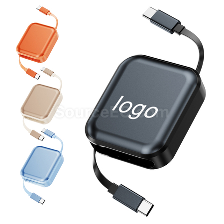 240W Retractable Dual Type-C Transmission Cable