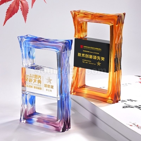 Customization Rectangle Crystal Trophy Corporate Gifts