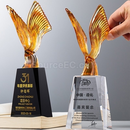 Customization Bird Crystal Trophy Corporate Gifts