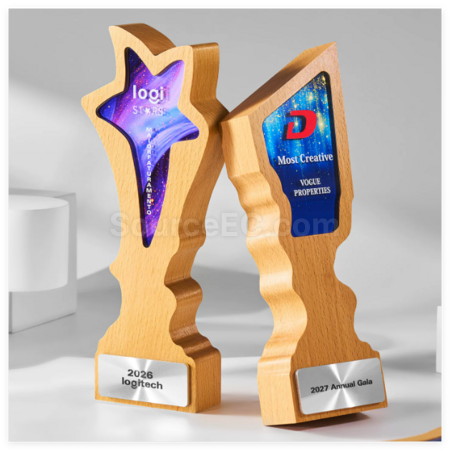 Customization Creative Wooden Crystal Trophy Corporate Gifts