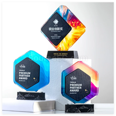 Crystal Marble Trophy