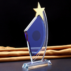 Metal Star Crystal Trophy