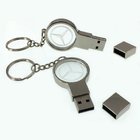 Crystal Metal USB Flash Drive with Key-ring and Led
