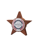 Wooden Five Pointed Star Medal