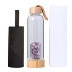 Natural Crystal Crushed Stone Health Glass With Bamboo Lid