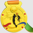 Basketball Metal Medal