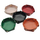 Circular PU leather storage box