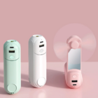 Five-in-one power bank with mirror, flashlight, stand, and mini fan