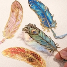 Cutout Feather Bookmarks