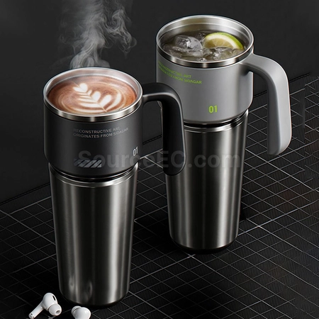 Customization Push-open Car-mounted Insulated Cup for Cold and Heat Preservation Corporate Gifts